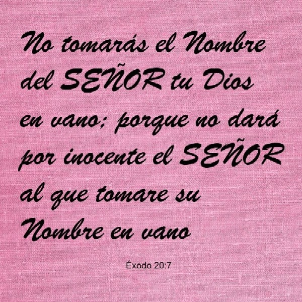 Éxodo 20:7