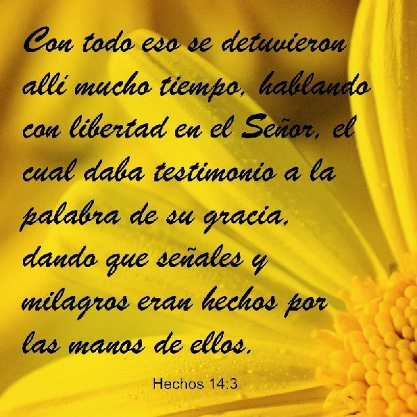 Hechos 14:3