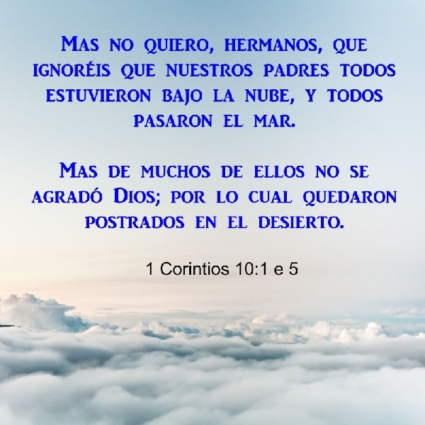 1 Corintios 10:1 y 5