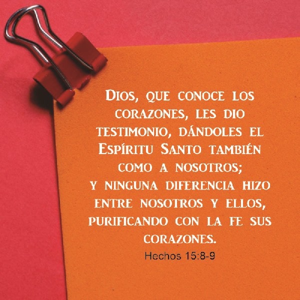 Hechos 15:8-9