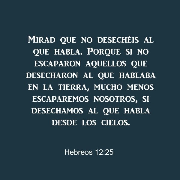 Hebreos 12:25