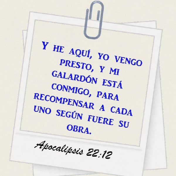 Apocalipsis 22:12