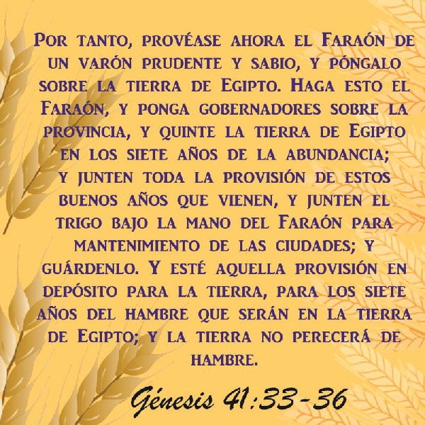 Génesis 41:33-36